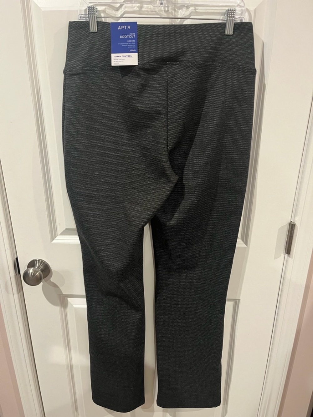 Apt. 9 NWT Mid Rise Bootcut Tummy Control Leggings Size Large Long - Picture 3 of 4